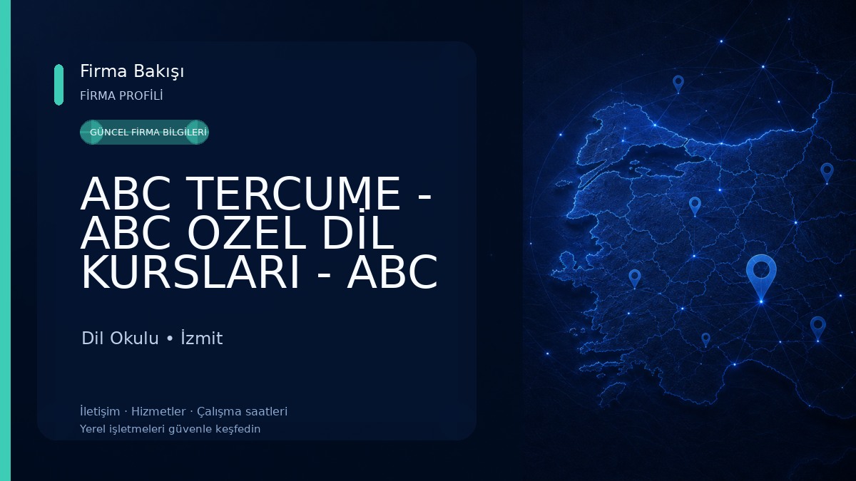 ABC TERCUME - ABC OZEL DİL KURSLARI - ABC YURTDISI EGITIM