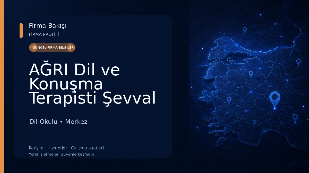 AĞRI Dil ve Konuşma Terapisti Şevval Taşdemir Dil Okulu