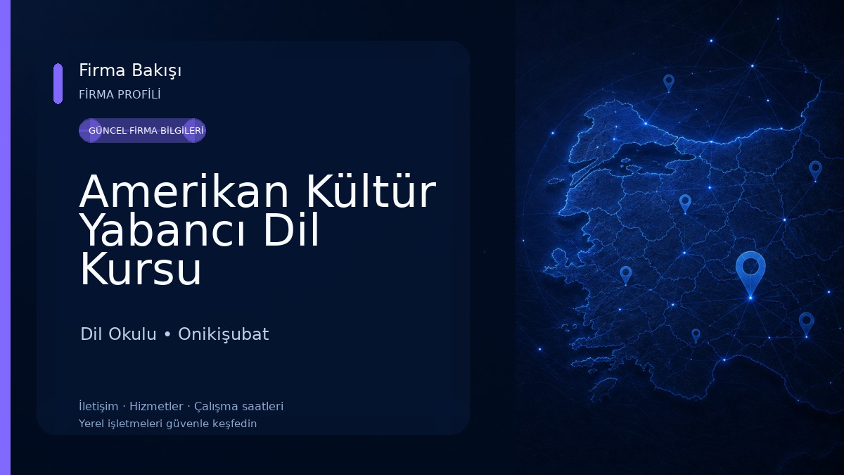 Amerikan Kültür Yabancı Dil Kursu Dil Okulu