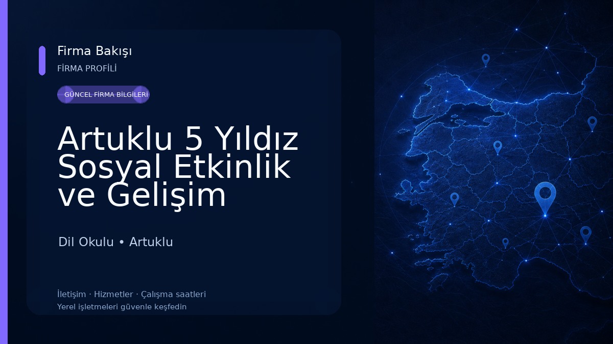 Artuklu 5 Yıldız Sosyal Etkinlik ve Gelişim Merkezi Dil Okulu