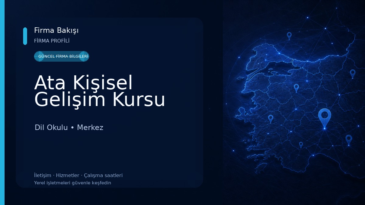 Ata Kişisel Gelişim Kursu Dil Okulu