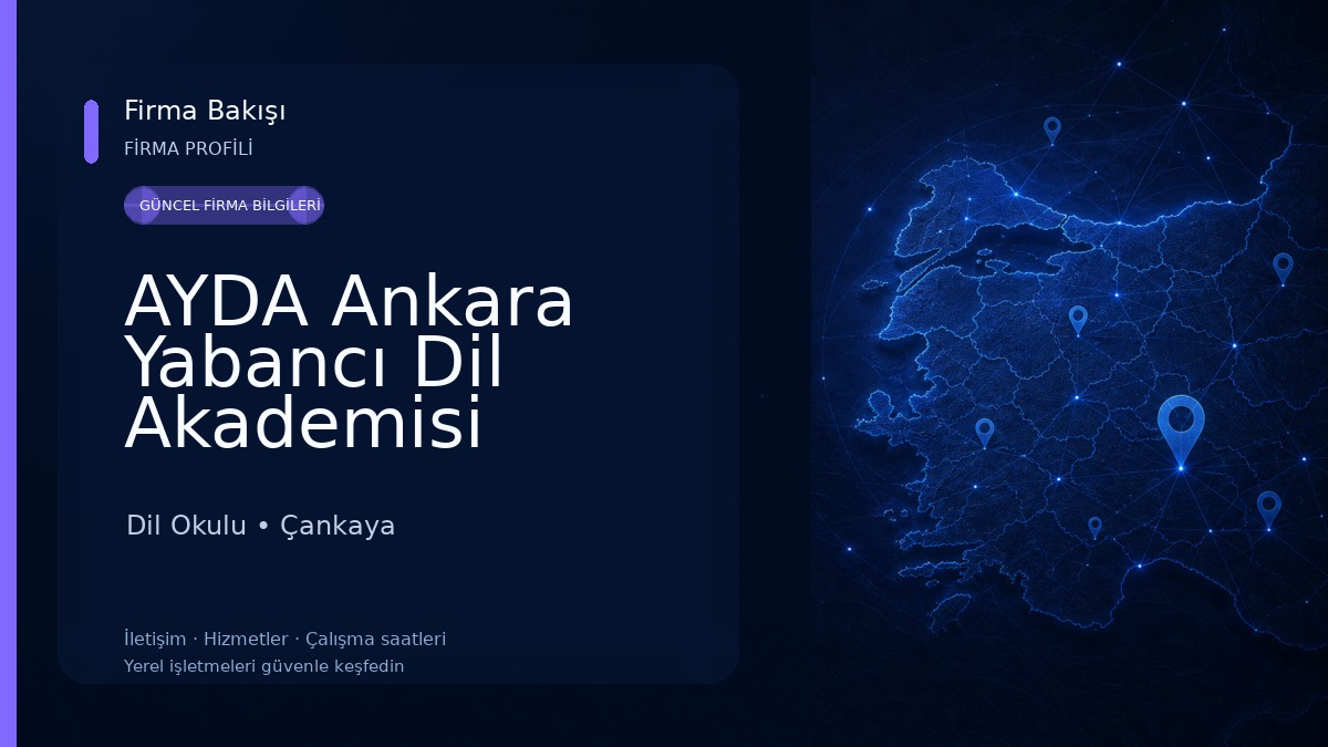 AYDA Ankara Yabancı Dil Akademisi Dil Okulu