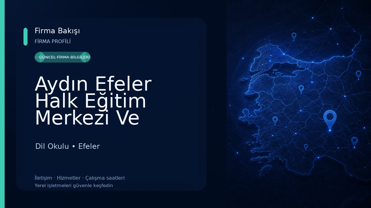 Aydın Efeler Halk Eğitim Merkezi Ve Akşam Sanat Okulu Dil Okulu