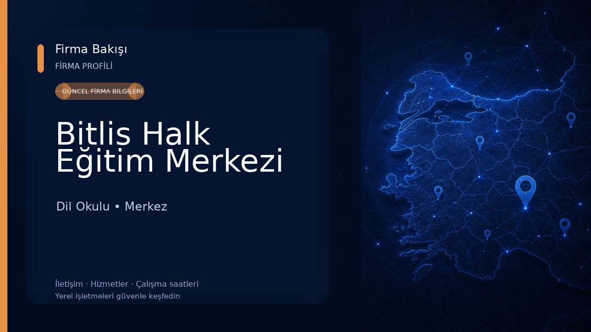 Bitlis Halk Eğitim Merkezi Dil Okulu