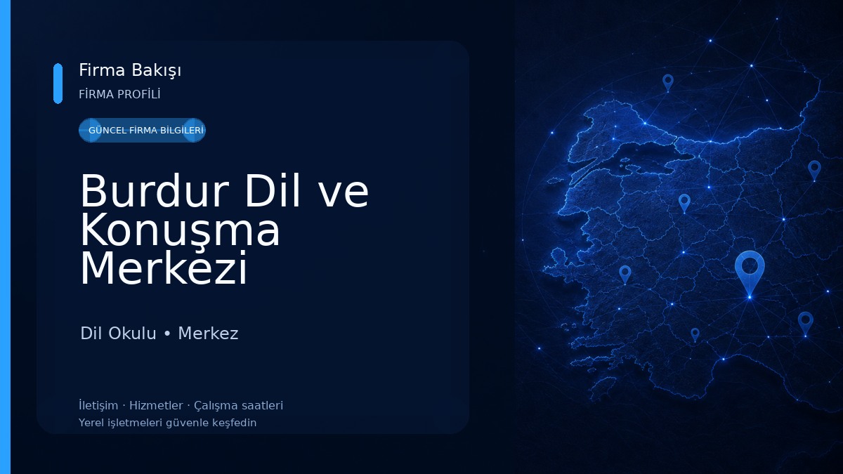 Burdur Dil ve Konuşma Merkezi Dil Okulu