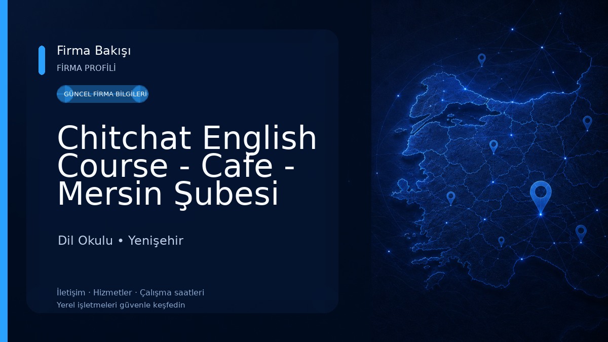 Chitchat English Course - Cafe - Mersin Şubesi Dil Okulu