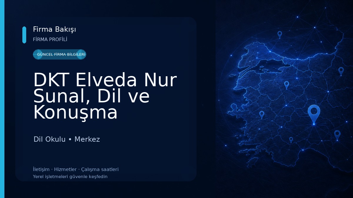 DKT Elveda Nur Sunal, Dil ve Konuşma Terapisti