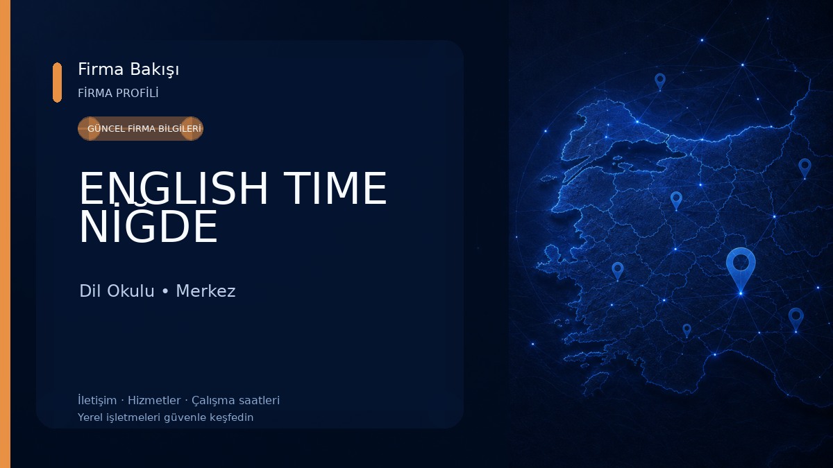 ENGLISH TIME NİĞDE Dil Okulu