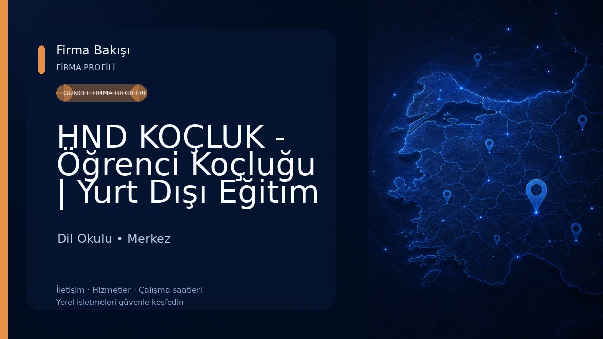 HND KOÇLUK - Öğrenci Koçluğu | Yurt Dışı Eğitim | Yabacı Dil Dil Okulu