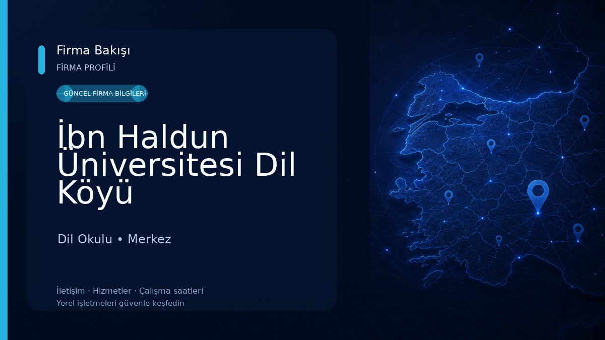 İbn Haldun Üniversitesi Dil Köyü 