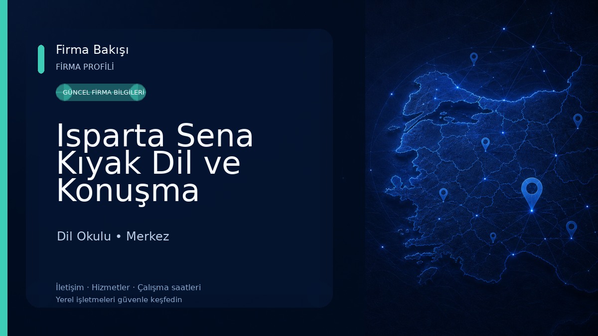 Isparta Sena Kıyak Dil ve Konuşma Terapisti Dil Okulu