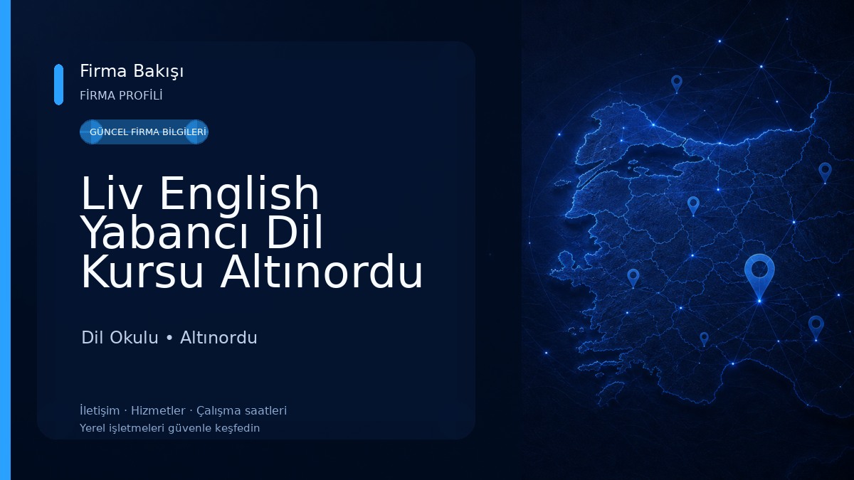Liv English Yabancı Dil Kursu Altınordu Eğitim Bilimleri Kurs Merkezi