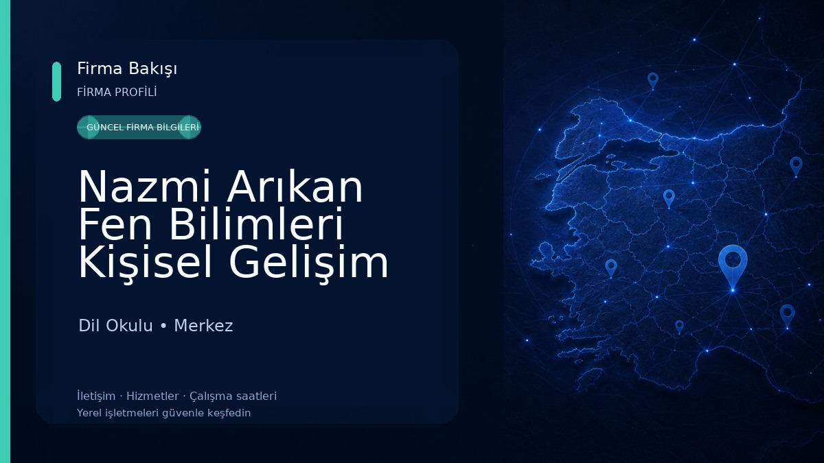 Nazmi Arıkan Fen Bilimleri Kişisel Gelişim Kursu Yalova