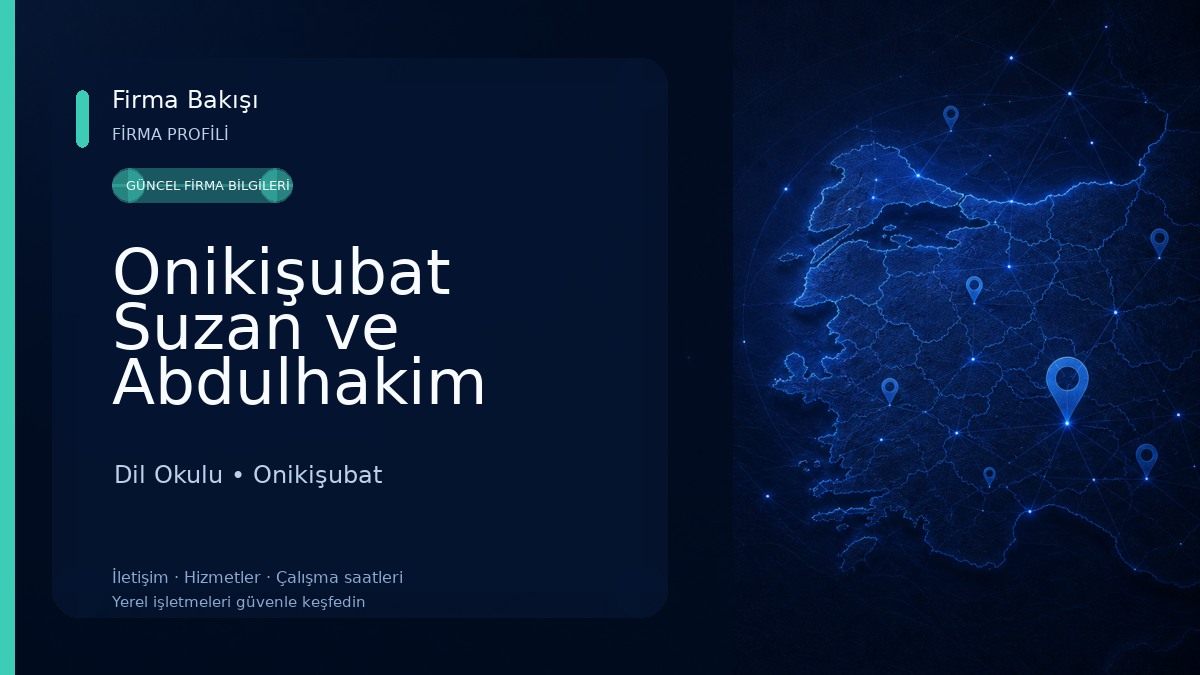 Onikişubat Suzan ve Abdulhakim Bilgili Halk Eğitimi Merkezi Dil Okulu