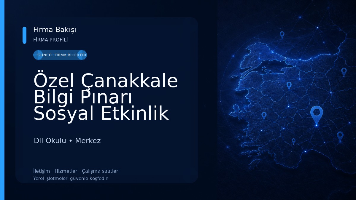 Özel Çanakkale Bilgi Pınarı Sosyal Etkinlik ve Gelişim Merkezi