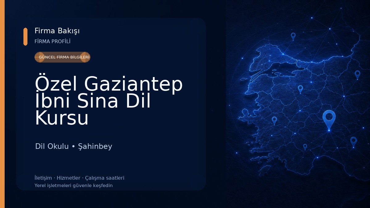 Özel Gaziantep İbni Sina Dil Kursu Dil Okulu
