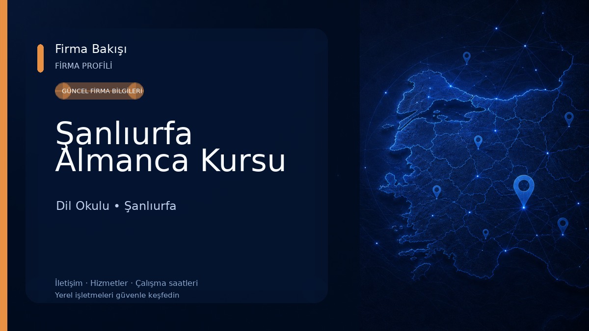 Şanlıurfa Almanca Kursu Dil Okulu