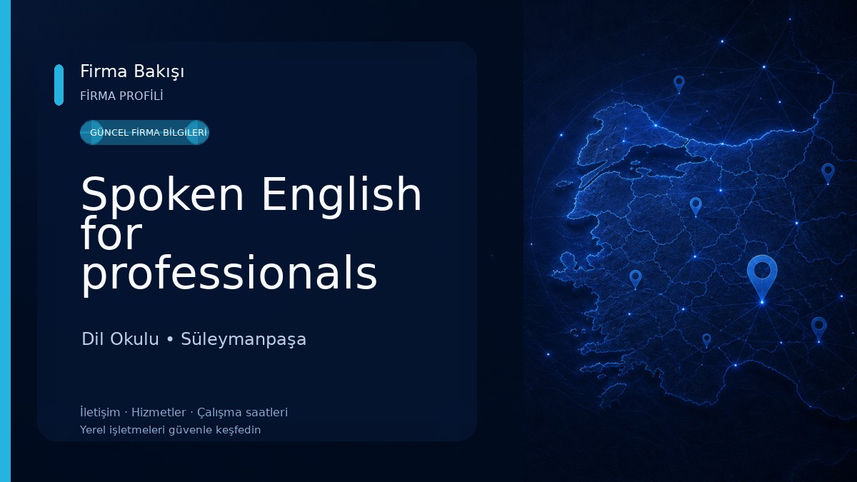 Spoken English for professionals