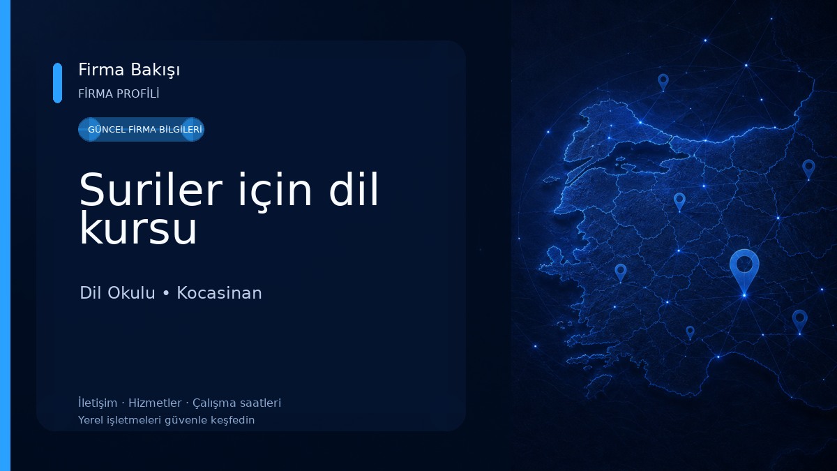 Suriler için dil kursu Dil Okulu