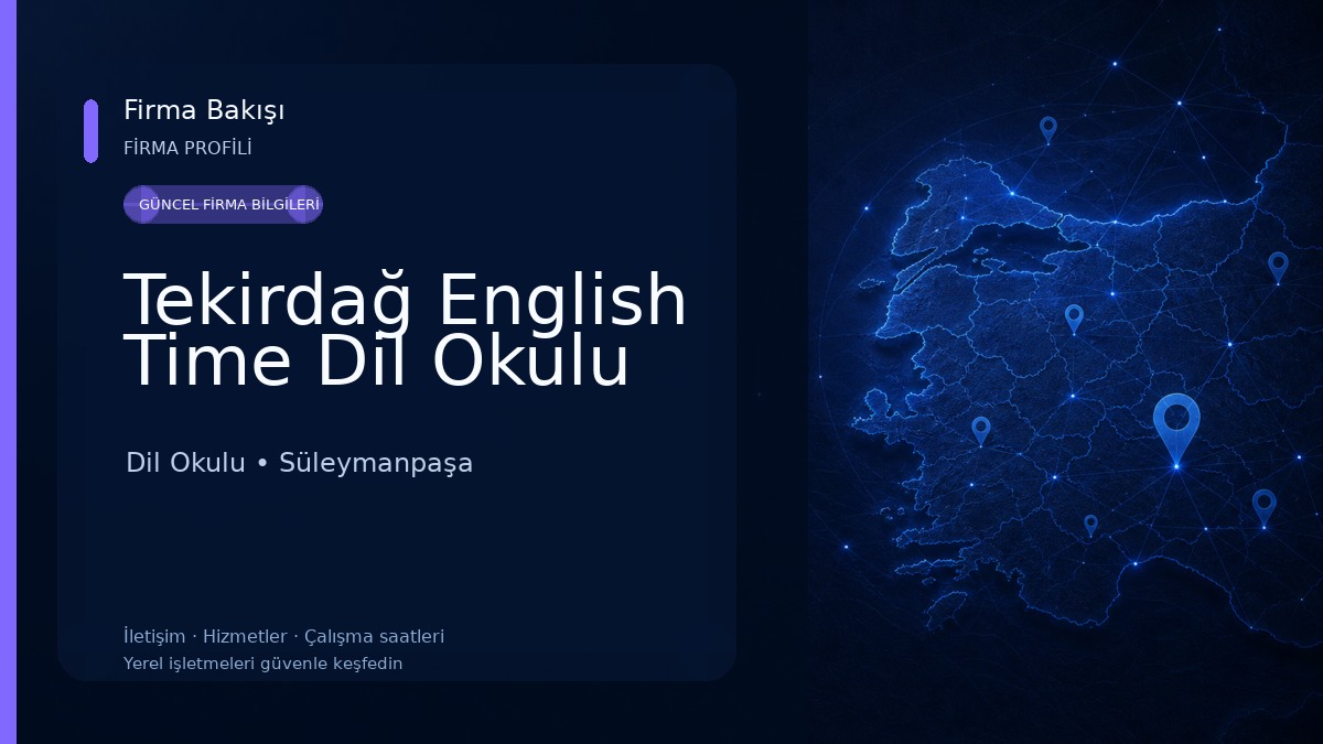 Tekirdağ English Time Dil Okulu Dil Okulu