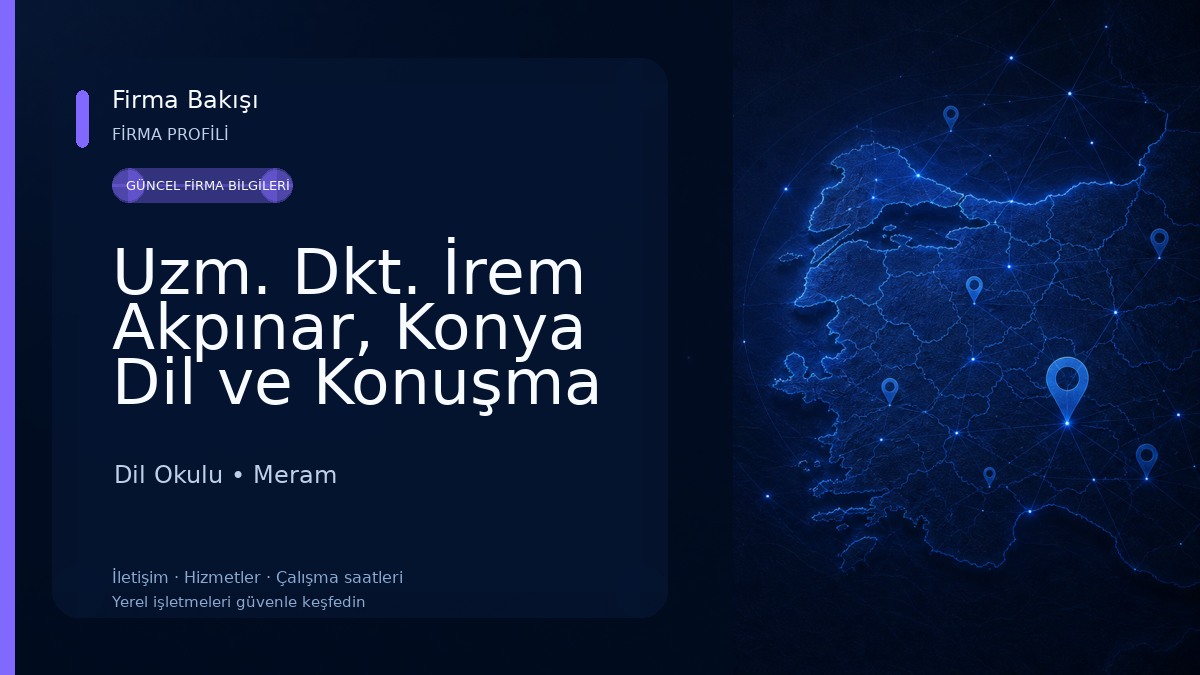 Uzm. Dkt. İrem Akpınar, Konya Dil ve Konuşma Terapisi Dil Okulu