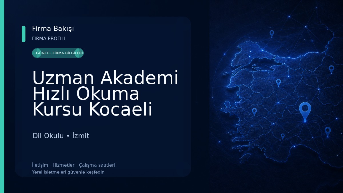 Uzman Akademi Hızlı Okuma Kursu Kocaeli Dil Okulu